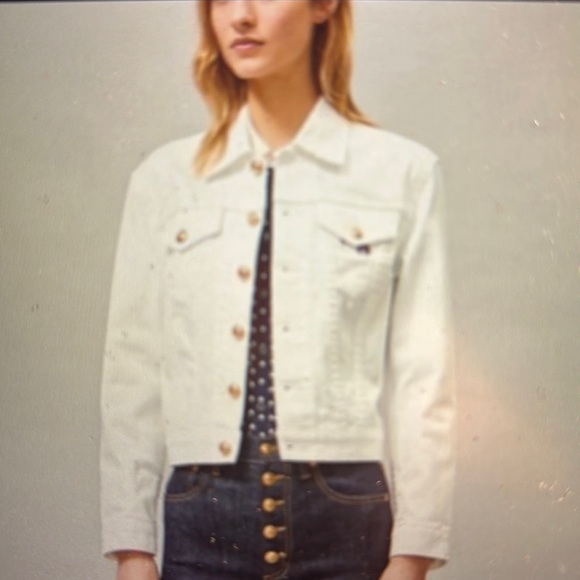 Tory Burch Jackets & Blazers - New with tags Tory Burch, classic denim jacket with purple flowers on pocket